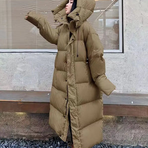 Avencea - Long Jacket - Stylish Hooded Fashion for Winter