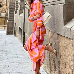 Avencea - Striped Midi Dress Shirt