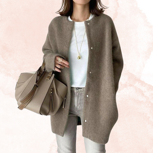 Avencea - Long-Sleeved Cardigan with Buttons Made of Warm Wool and Durable Polyester