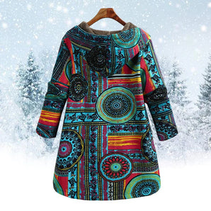Avencea - Hooded Jacket with Floral Design