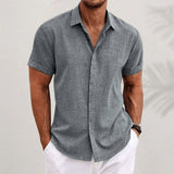 Anton™ - Luftiges Baumwoll - Leinen - Mix Hemd (Grau) - Weber Baden - Shirt