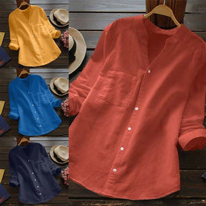 New Title: Casual, Relaxed Linen-Cotton Shirt