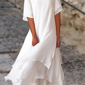 Avencea | Double-layered Dress Made of Linen and Cotton