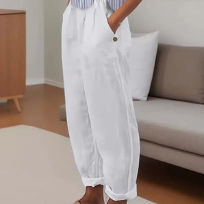 Avencea | Pants with Soft Waistband and Practical Side Pockets