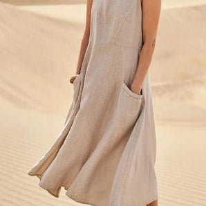 Comina - luftiges Leinenkleid - FashionWOLF