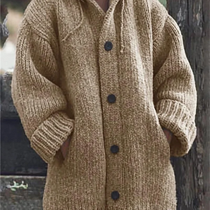 Avencea - New Hooded Cardigan with Buttons