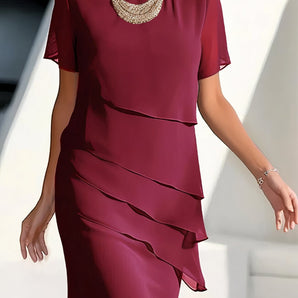 Avencea - Chiffon Pleated Dress