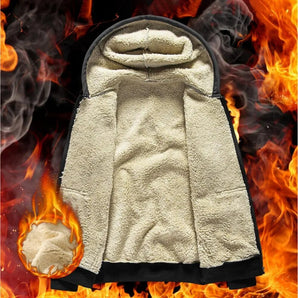 Avencea - Cozy Unisex Lambskin Hoodie Jacket