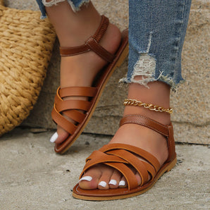 Avencea | Women's Flat Strap Sandals for Effortless Style and Comfort