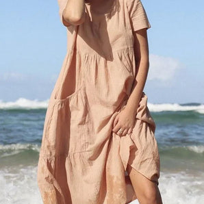 Avencea | Comfortable Linen Dress with Pockets for Unbounded Elegance