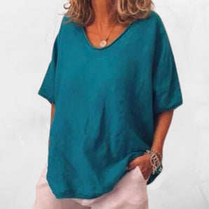 Avencea Oversized Linen T-Shirt