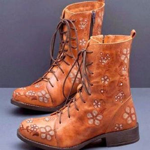 Avencea | Ethnically Embroidered Retro Boots
