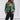 Avencea - Stylish Asymmetrical Zipper Cardigan in Moss Green with Lapel Collar