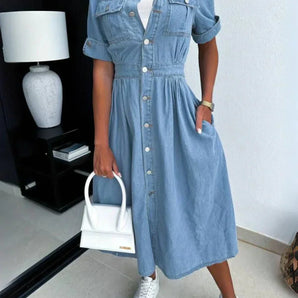 Avencea - Fashionable Denim Dress