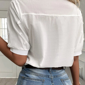 Avencea - Elegant Top With Alluring V-Neck