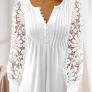 Avencea - Elegant Blouse with Transparent Long Sleeves
