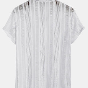 Avencea Textured Mesh Shirt