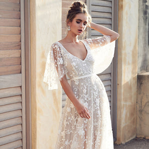 Avencea - Boho Lace Wedding Dress