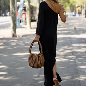 Avencea - Elegant One-Shoulder Light Dress