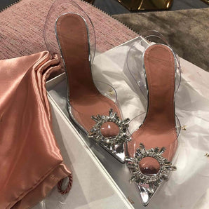 Avencea - High Heels with Transparent Crystal Design