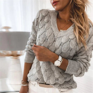 Avencea V-Neck Knitted Sweater
