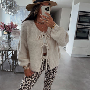 Avencea Fia Beige - Comfortable Fabric Available in Sizes XS to XL, Model Height: 5.41 ft