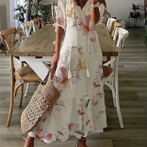 Avencea | Bohemian Maxi Dress - Summer Dress for Effortless Elegance and Comfort