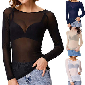 Avencea Long-Sleeved Mesh Top for Stylish Outfits
