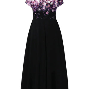 Avencea Elegant Floral Midi Lace Dress